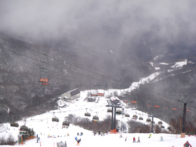 山に雪がないです